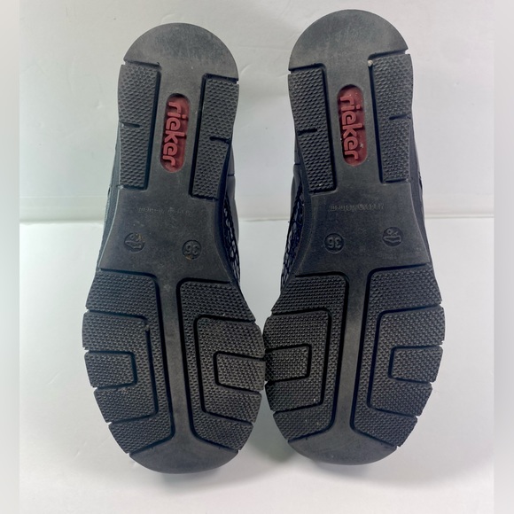 Rieker NWOT Everyday Casual Black Shoes Sz 6 Comfort Antistress Working - Picture 9 of 9